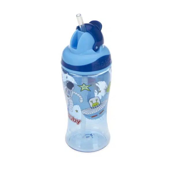 בקבוק מים לילדים של נובי עם קשית מתקפלת למניעת דליפות
