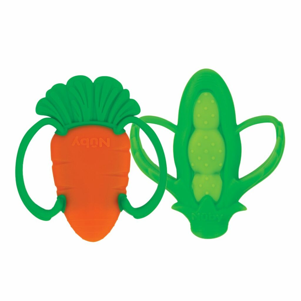 נשכן גזר מסיליקון לתינוקות עם שיניים ראשונות