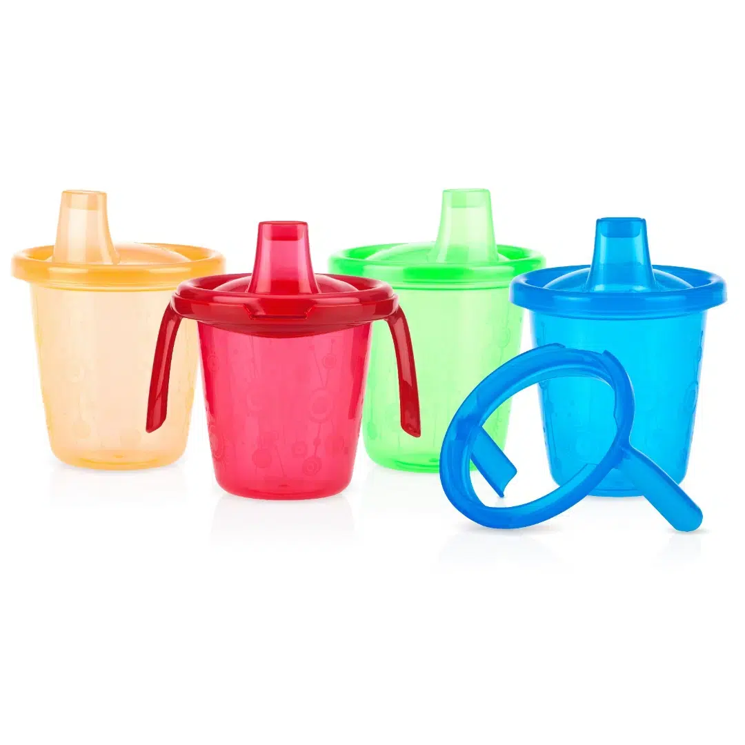 ארבע כוסות אימון עם שתי ידיות ללדים וטף